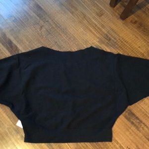 NWT off shoulder black sweatshirt